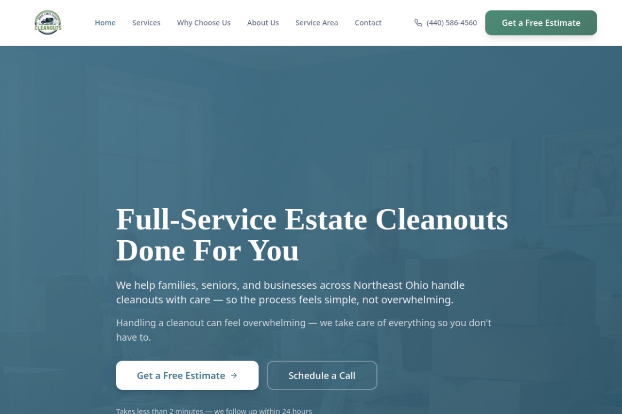 Great Lakes Estate Cleanouts homepage